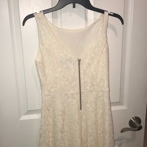 WORN ONCE cream lace mini dress